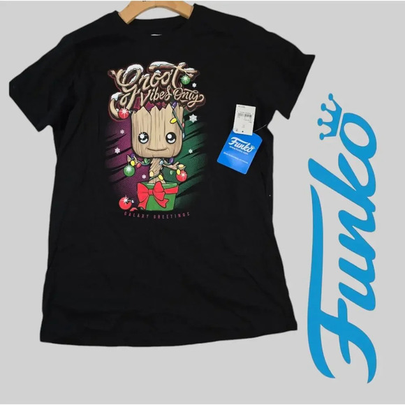 Funko! Children's Unisex black Guardians of The Galaxy Groot holiday t-shirt - Picture 8 of 9